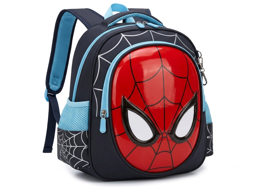 Sac à dos enfant Spider-Man coque rigide 3D coloris Bleu Foncé