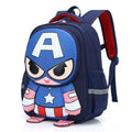 Sac à dos enfant 3D Captain America bleu marine