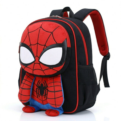 Sac à dos enfant peluche 3D Spider-Man coloris Rouge & Bleu