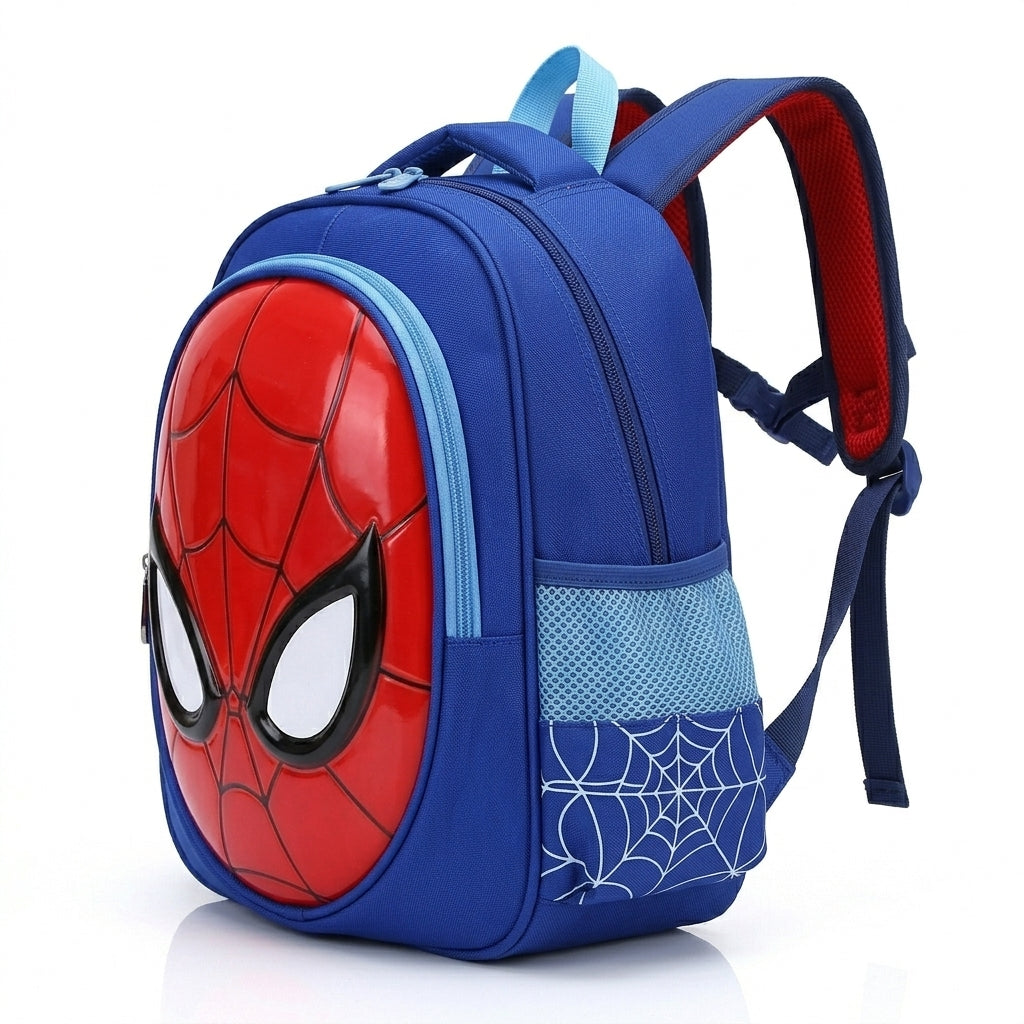 Sac à dos enfant Spider-Man coque rigide 3D coloris Bleu Royal